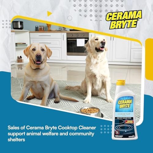 Cerama Bryte Glass Cooktop Cleaner Bundle, 18 oz Bottle & 10 Pads - Image 6