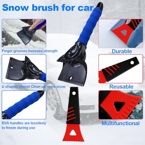 Small Ice Scraper for Cars SUVs Trucks, Non-Scratch Ice Scrapers for - Image 4