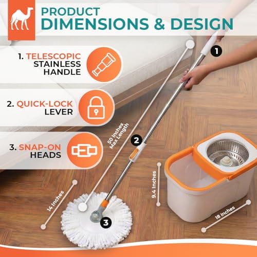 Grazie Spin Mop & Bucket Set - Image 4