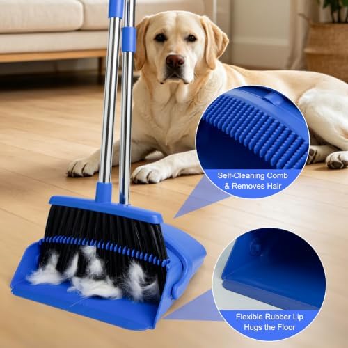 Broom and Dustpan Set, Long Handle Lightweight Dustpans - Image 6