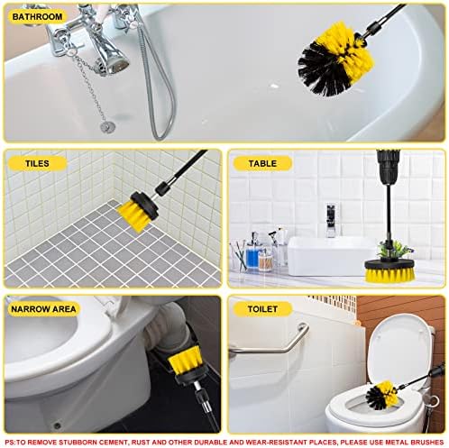 Drill Brush Attachment Kit, 3-Piece Cleaning Set - Image 5