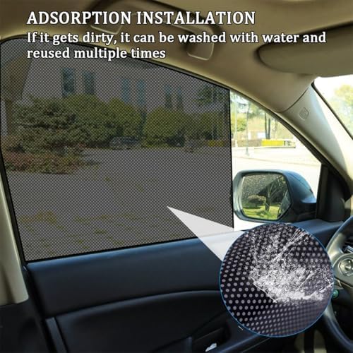 2PCS Car Side Window Sunshade Static Cling UV Protector - Image 5