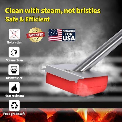 XUDAKAIXIN Grill Brush Bristle Free, BBQ Replaceable Scraper Cleaning Head - Image 3
