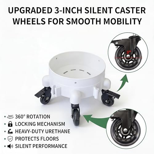 5 Gallon Bucket Dolly, 3 Inch Silent Casters - Image 2