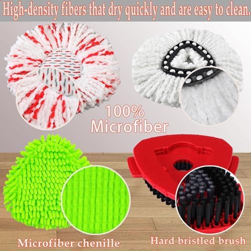 Upgrade Mop Heads Replacements for Ocedar, Spin Mop Scrub Brush Replacement - Image 6