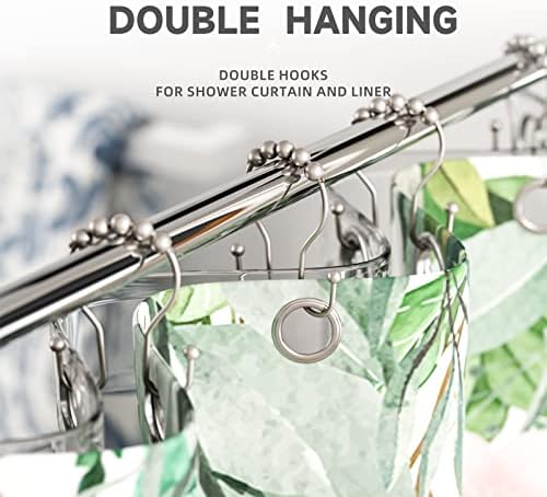 Bathway Shower Curtain Hooks Rust Proof Shower Curtain Rings, Smooth Glide - Image 6