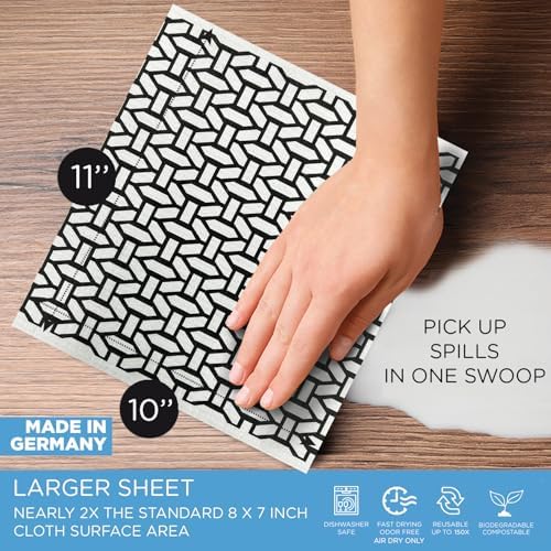 LOLA Swedish Dishcloths XL on a Roll, 30 Sheets, Geometric Pattern, Perforated - Image 4