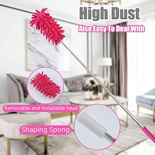 4 pcs Extendable and Washable Microfibre Feather Duster, Microfibre Cleaning - Image 6