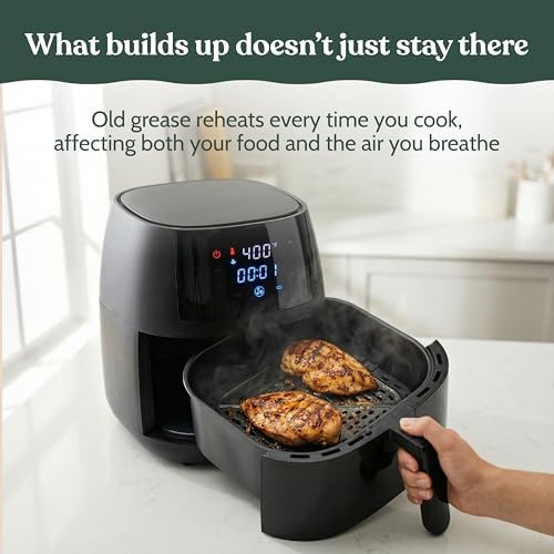 Roobi Air Fryer Cleaner, 6 Powder Sachets + Brush - Image 4