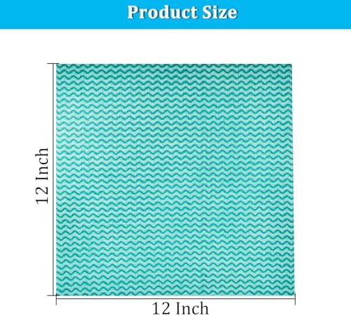 Disposable Cleaning Cloths, Absorbent Green Kitchen Towels, 50 Pack - Image 2