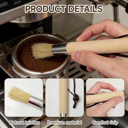 Coffee Grinder Cleaning Brush Set 3 Pack, Espresso Machine Cleaner Brush - Image 3