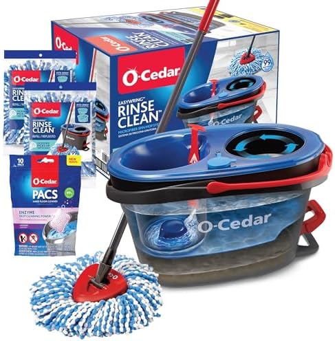 O-Cedar RinseClean Microfiber Spin Mop & Bucket Floor Cleaning System by Unknown