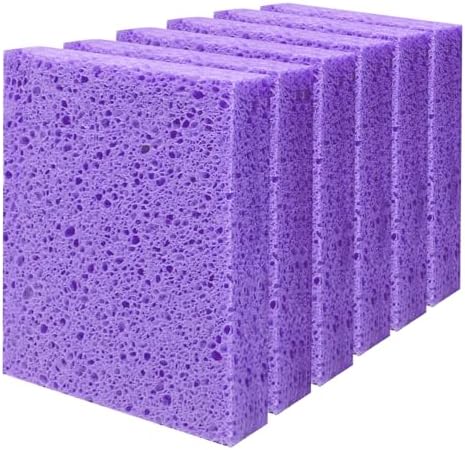 Cellulose Sponges, Large Size 4" x 6" x 1" by Mainlyrunmakeupsuppliers