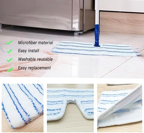 2 Pack Microfiber Mop Replacement Heads Compatible - Image 2