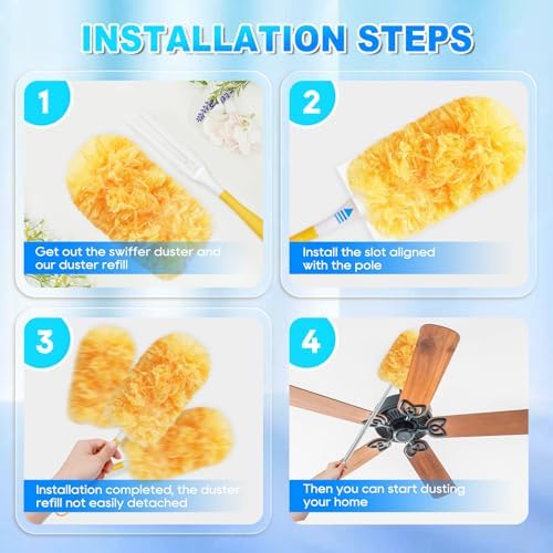 22 Pack Duster Refills w/2 Handles, Compatible - Image 4