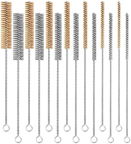 14pcs Wire Tube Cleaning Brush 12" Brass Stainless Steel Engine Brush Set by Unknown