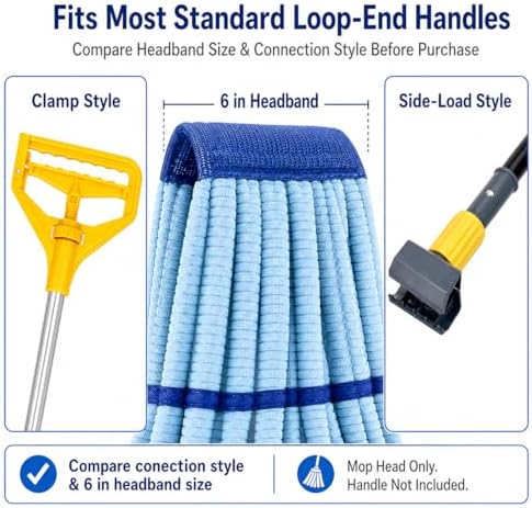 Tidy Monster Microfiber Mop Head Replacement, 16 oz Loop-End Mop Refill - Image 3
