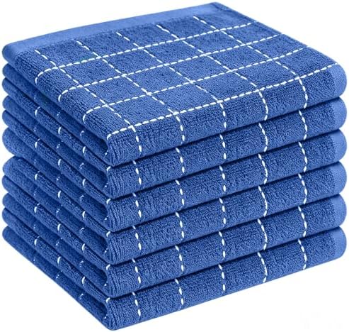 QUILTINA Kitchen Towels 6 Pack, 12 x 12 Inches by Quiltina