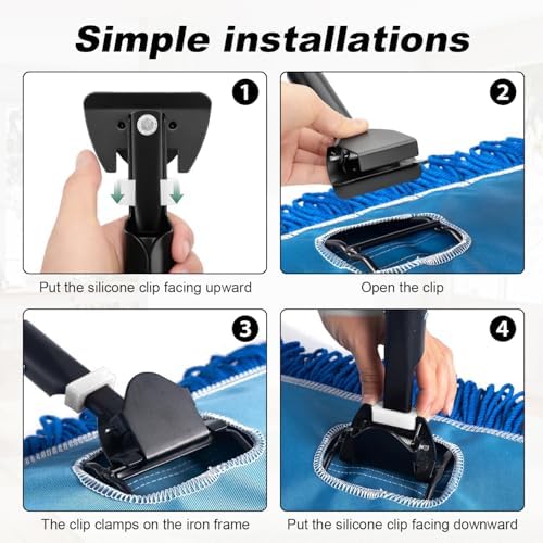Clip on Dust Mop Handle Heavy Duty - Image 4
