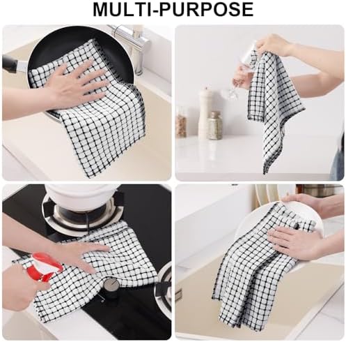 Kitinjoy Cotton 8 Pack Terry Kitchen Towels - Image 4
