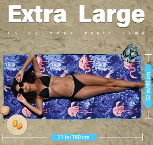 Widdonen Microfiber Beach Towel, Extra Large 2 Pack-71x32 - Image 3
