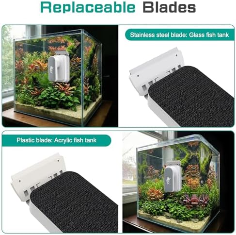 AQQA Aquarium Glass Cleaner, Double-Side Algae Scraper - Image 5