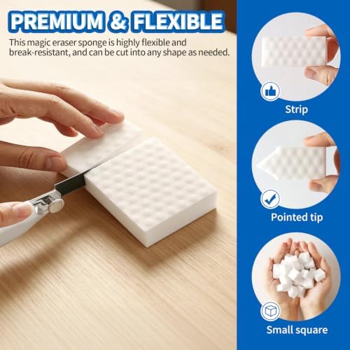 Creatyi 80 PCS Magic Eraser Sponges 2X Density Stronger Magic Cleaning Sponge - Image 6