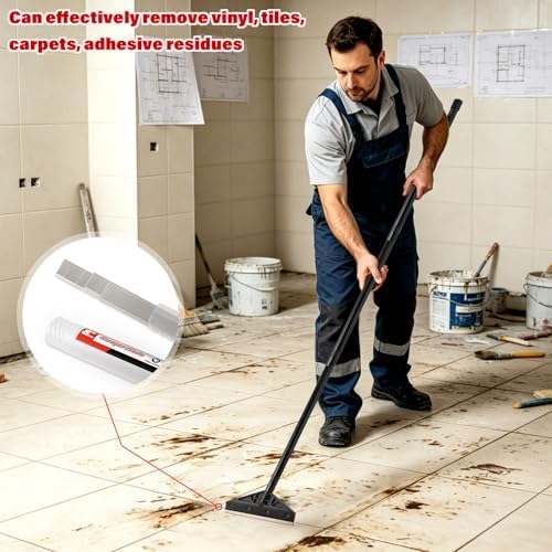 Gomake Extendable Floor Scraper Heavy Duty 8" Wide Razor Blade Scraper Tool - Image 4
