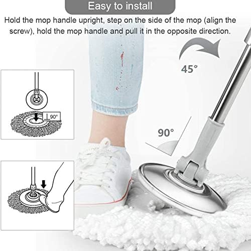 BonusLife 3-Pack Circular Spin Mop Head Refill Replacement - Image 4