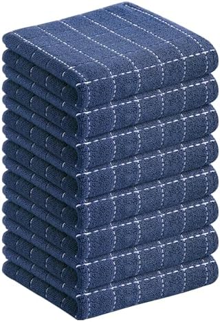 Homaxy 100% Cotton Terry Kitchen Towels, 8 Pack by Homaxy