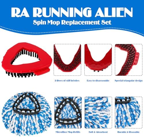 Spin Mop Head Replacement Set for O-Ceda RinseClean 2-Tank System Spin Mops - Image 5
