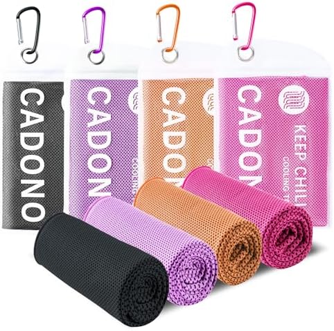 4 Pack Cooling Towel, Soft Breathable Chilly Towel, Ice Towel by CADONO