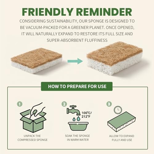 Metflavor Kitchen Sponges, Natural Sponge - Image 7