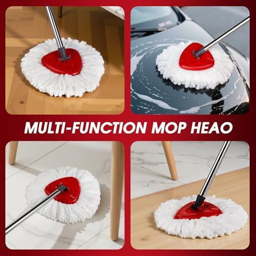 20 Pack Spin Mop Refills, 100% Microfiber Spin Mop Replacement Head - Image 6
