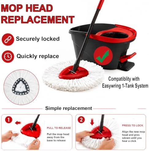 12PCS Mop Head Replacements, Machine Washable, Efficient Pet Hair Removal - Image 4