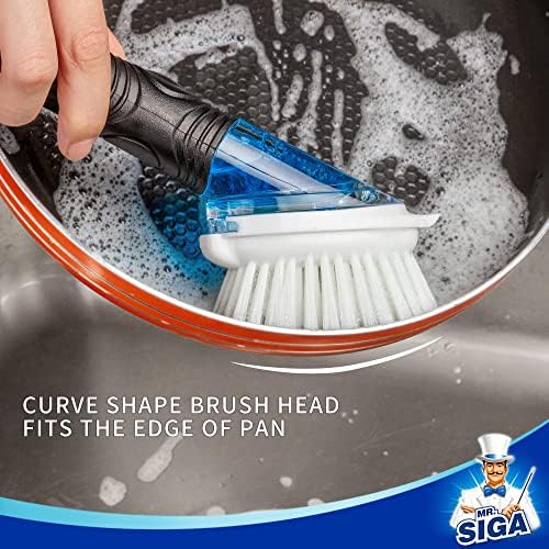 MR.SIGA Soap Dispensing Dish Brush, Kitchen Brush - Image 5