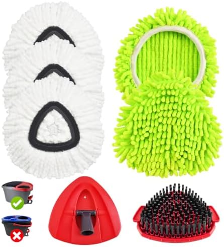 7 Pack Mop Heads Replacements for O Cedar EasyWring 1 Tank, Spin Mops by Heuihm