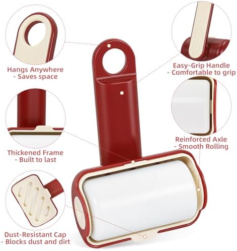 Mini Reusable Lint Roller 2 Pack, Washable Gel Sticky Lint Roller - Image 7