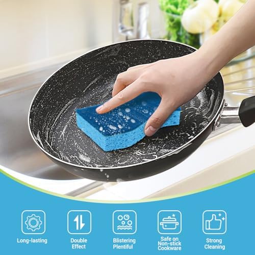 AIDEA Sponges Kitchen, Dish Sponges, Non-Scratch Scrub Sponge - Image 2
