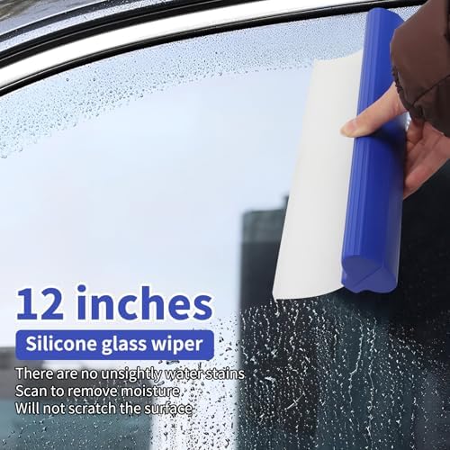 2 Pack 12inch car Squeegee, Silicone Squeegee, car Window Squeegee, Flexible - Image 6