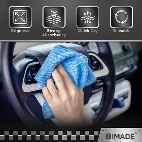 UNIMADE Shop Towels, 100 Pack Commercial Grade Work Rags Microfiber Towels - Image 5