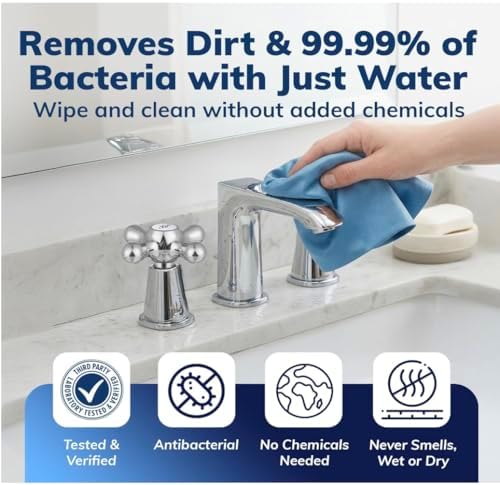 Antibacterial Reusable Cleaning Cloths, 8 Pack - Image 2