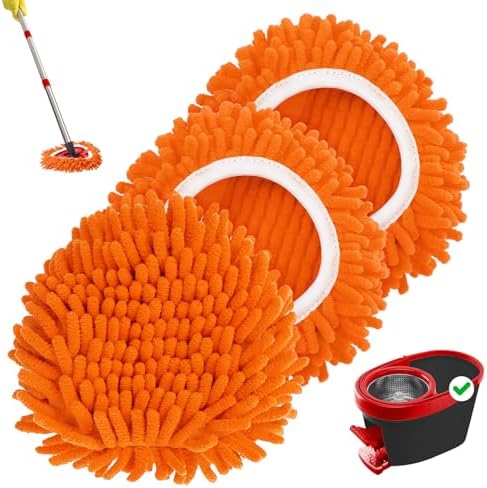 Baderke 3 Pack Chenille Duster Replacement Mop Heads Refills by Baderke