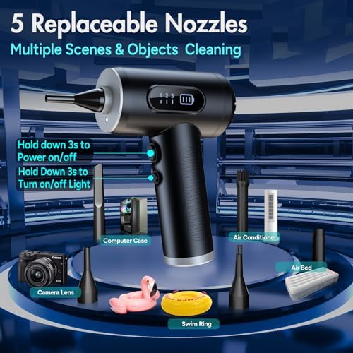Electric Compressed Air Duster, 3-Gear Dust Blower - Image 4