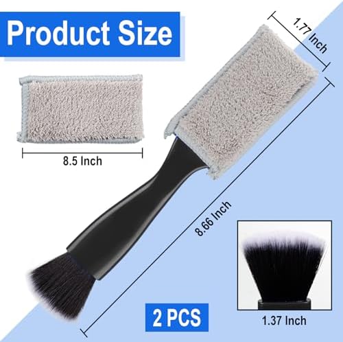 BFXM Double Head Brush for Car Clean, 2 in 1 Car Detailing Brush - Image 2