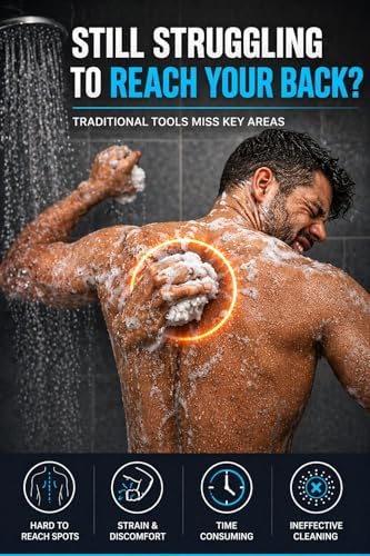 Brecko™ Back Scrubber – Hands-Free Shower Back Cleaner, Wall Mounted Silicone - Image 5