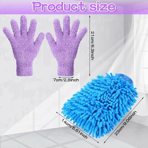 Potchen 6 Pcs Microfiber Dusting Mitt Glove - Image 2
