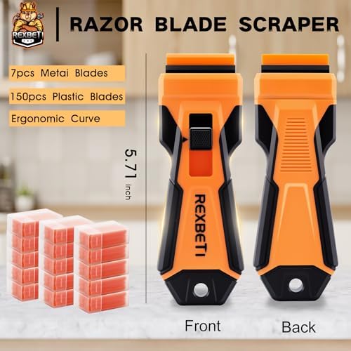 REXBETI Razor Blade Scraper Tool, Glass Stovetop Scraper - Image 2