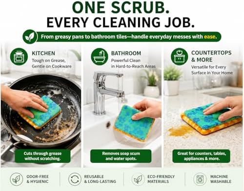 Reusable Dish Scrubbers – Odor-Free Sponge Alternative, Non-Scratch Kitchen - Image 3