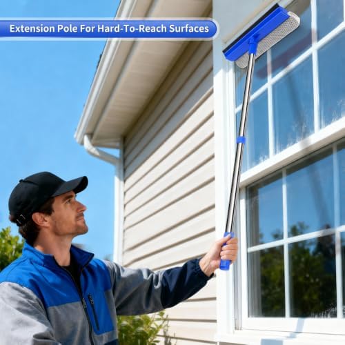 Professional Window Squeegee, 2 in 1 Squeegee Window Cleaner - Image 3